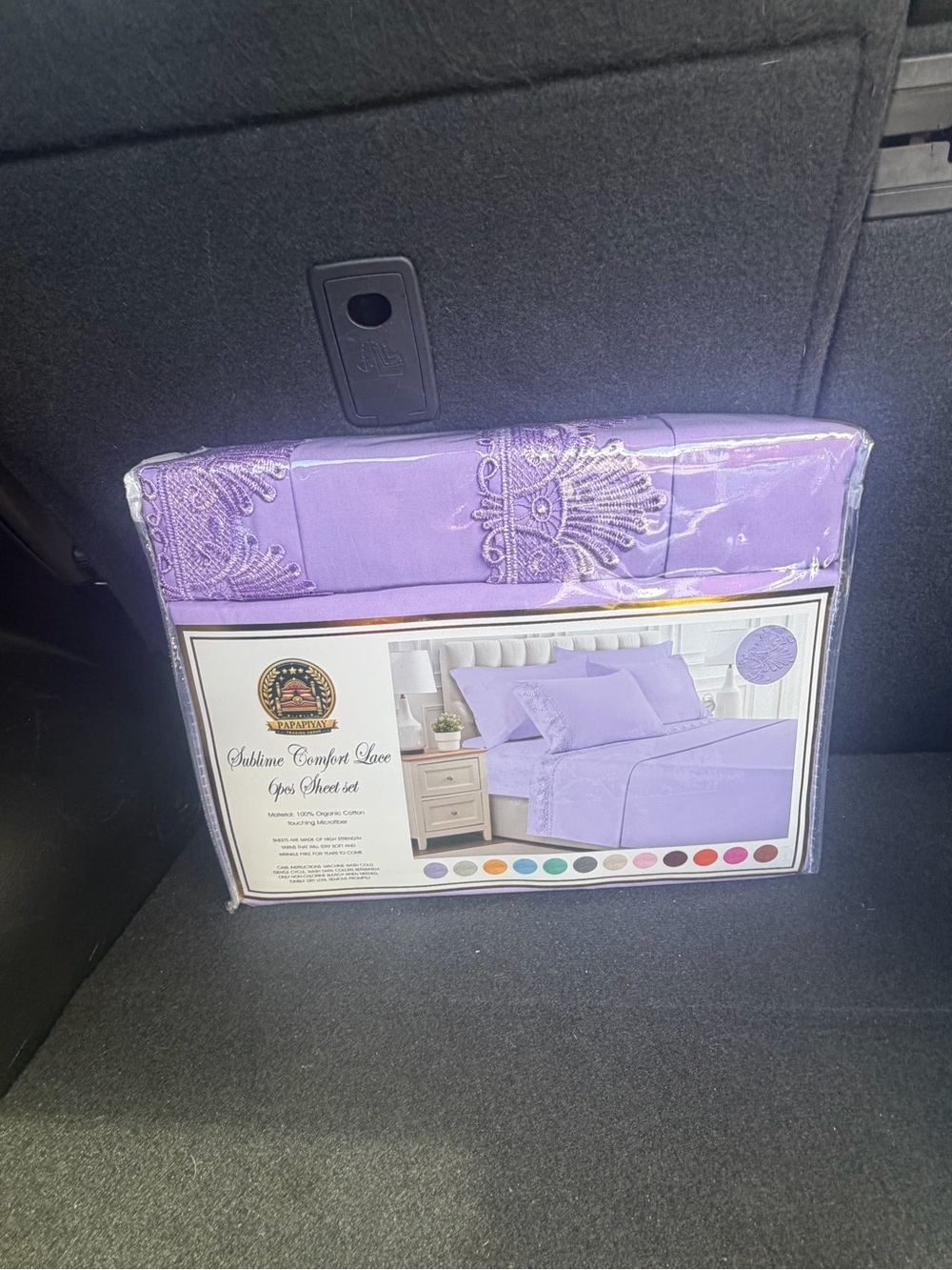 Sublime Comfort Luxury Lace Purple Sheet Set